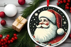 Round Christmas Ornament Sublimation|Clipart Product Image 2