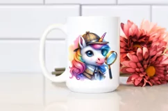 Colorful Unicorn Detective PNG Product Image 2