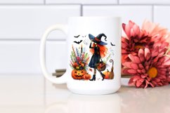 Witch Halloween Watercolor Clipart Product Image 2