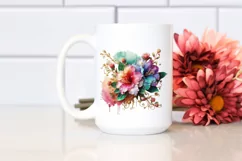 Watercolor Luxury Flower Love Splash Clipart Product Image 2