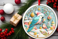 Round Christmas Ornament Sublimation|Clipart Product Image 2