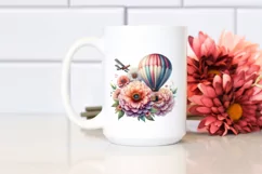 Vintage Hot Air Balloon PNG Product Image 2