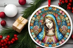 Round Christmas Ornament Sublimation|Clipart Product Image 2