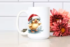 High Baby Duck with Santa Hat PNG Product Image 2
