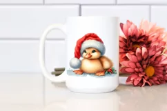 High Baby Duck with Santa Hat PNG Product Image 2