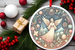 Round Christmass Ornament PNG Product Image 2