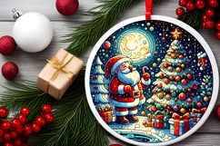 Round Christmass Ornament PNG Product Image 2