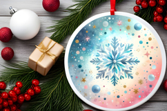 Round Christmass Ornament PNG Product Image 2