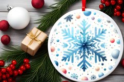 Round Christmas Ornament Sublimation|Clipart Product Image 2