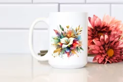 Colorful Abstract Bouquet with Calla Lily | Watercolor Art Product Image 2