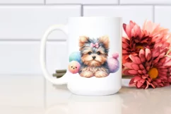Cute Yorkipoo Watercolor Animal Clipart Product Image 2