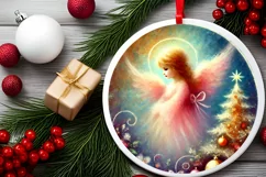 Round Christmas Ornament Sublimation|Clipart Product Image 1