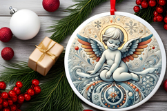 Round Christmass Ornament PNG Product Image 2