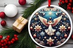 Round Christmas Ornament Sublimation|Clipart Product Image 2