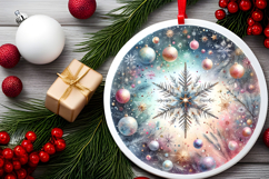 Round Christmass Ornament PNG Product Image 2