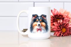Watercolor Cute Collie Sublimation Clipart Product Image 2