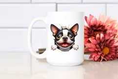 Funny Boston Terrier Watercolor Clipart Product Image 2