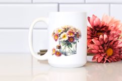 Bottle with Primrose Watercolor Clipart Product Image 2