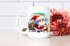 Vibrant Digital Painting Santa PNG Product Image 2
