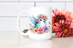 Cartoon Hummingbird Flower Crown | Clipart Product Image 2