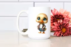 Cute Baby Duck with Huge Eyes PNG Product Image 2