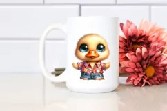 Cute Baby Duck with Huge Eyes PNG Product Image 2