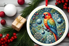 Round Christmas Ornament Sublimation|Clipart Product Image 1