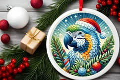Round Christmas Ornament Sublimation|Clipart Product Image 1