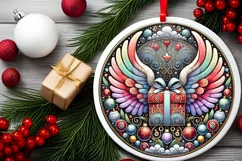 Round Christmas Ornament Sublimation|Clipart Product Image 1