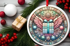 Round Christmas Ornament Sublimation|Clipart Product Image 1
