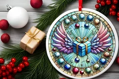 Round Christmas Ornament Sublimation|Clipart Product Image 1