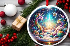 Round Christmas Ornament Sublimation|Clipart Product Image 2