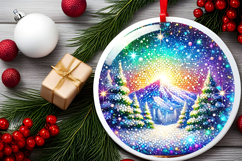 Round Christmass Ornament PNG Product Image 2