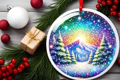 Round Christmas Ornament Sublimation|Clipart Product Image 2