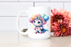 Cute Baby Unicorn Posing as a Hero | Clipart Product Image 2