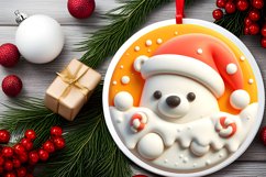 Round Christmas Ornament Sublimation|Clipart Product Image 2