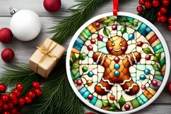 Round Christmas Ornament Sublimation|Clipart Product Image 1
