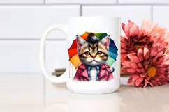 Contempt Cat with Umbrella, Transparent PNG Product Image 2