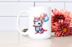 Cute Baby Unicorn Hero Clipart Product Image 2