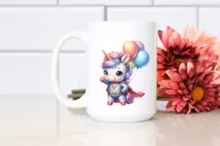 Cute Baby Unicorn Hero Clipart Product Image 2