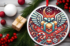 Round Christmass Ornament PNG Product Image 2