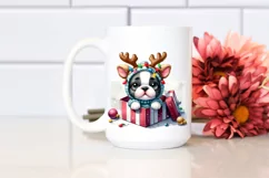 Baby Boston Terrier with Holiday Gift, Transparent PNG Product Image 2