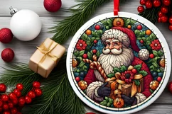 Round Christmas Ornament Sublimation|Clipart Product Image 2