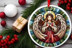 Round Christmass Ornament PNG Product Image 2