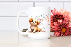 Colorful Tumbling Cute Dog Clipart Product Image 2