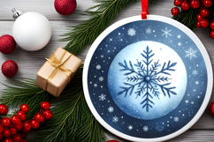 Round Christmass Ornament PNG Product Image 2