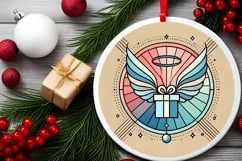 Round Christmas Ornament Sublimation|Clipart Product Image 1