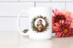 Vintage Christmas Cat PNG Product Image 2