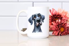 Watercolor Great Dane Thoughtful Smiling Clipart Product Image 2