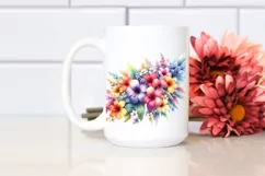 Abstract Colorful Hawayan Flowers PNG Product Image 2